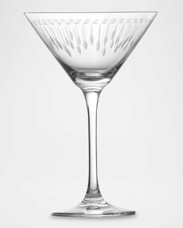 Vanity Etched 9.1 oz. Martini Glasses, Set of 6